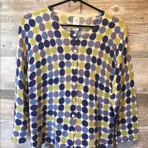 Garnet hill mod dot merino wool sweater